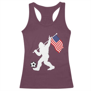 USA Soccer Bigfoot American Flag Fan Racerback Tank Top