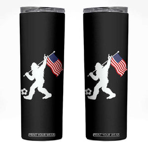 USA Soccer Bigfoot American Flag Fan Skinny Tumbler TS14 Black Print Your Wear