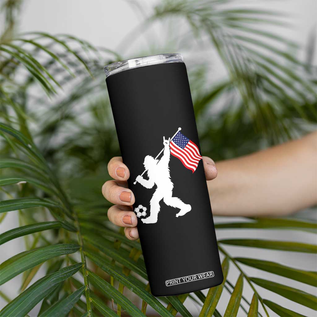 USA Soccer Bigfoot American Flag Fan Skinny Tumbler TS14 Print Your Wear