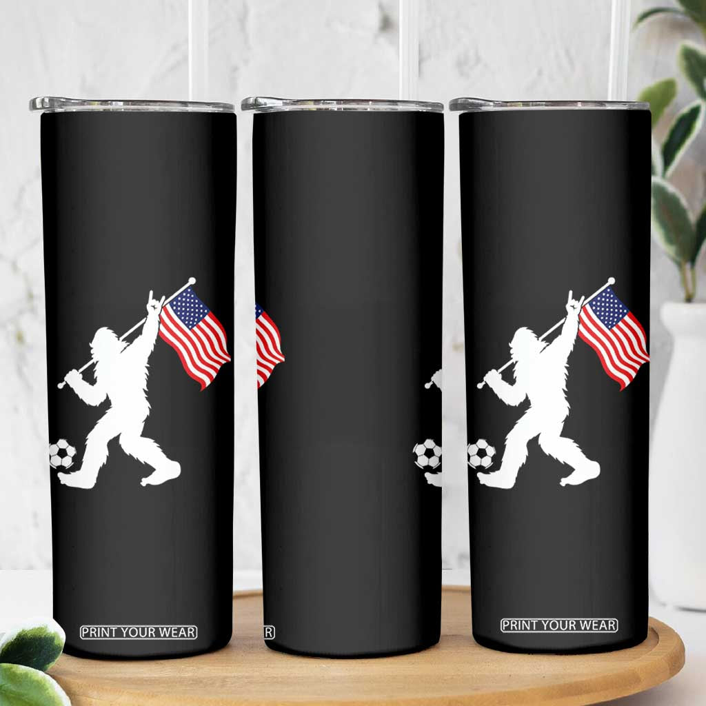 USA Soccer Bigfoot American Flag Fan Skinny Tumbler TS14 Print Your Wear