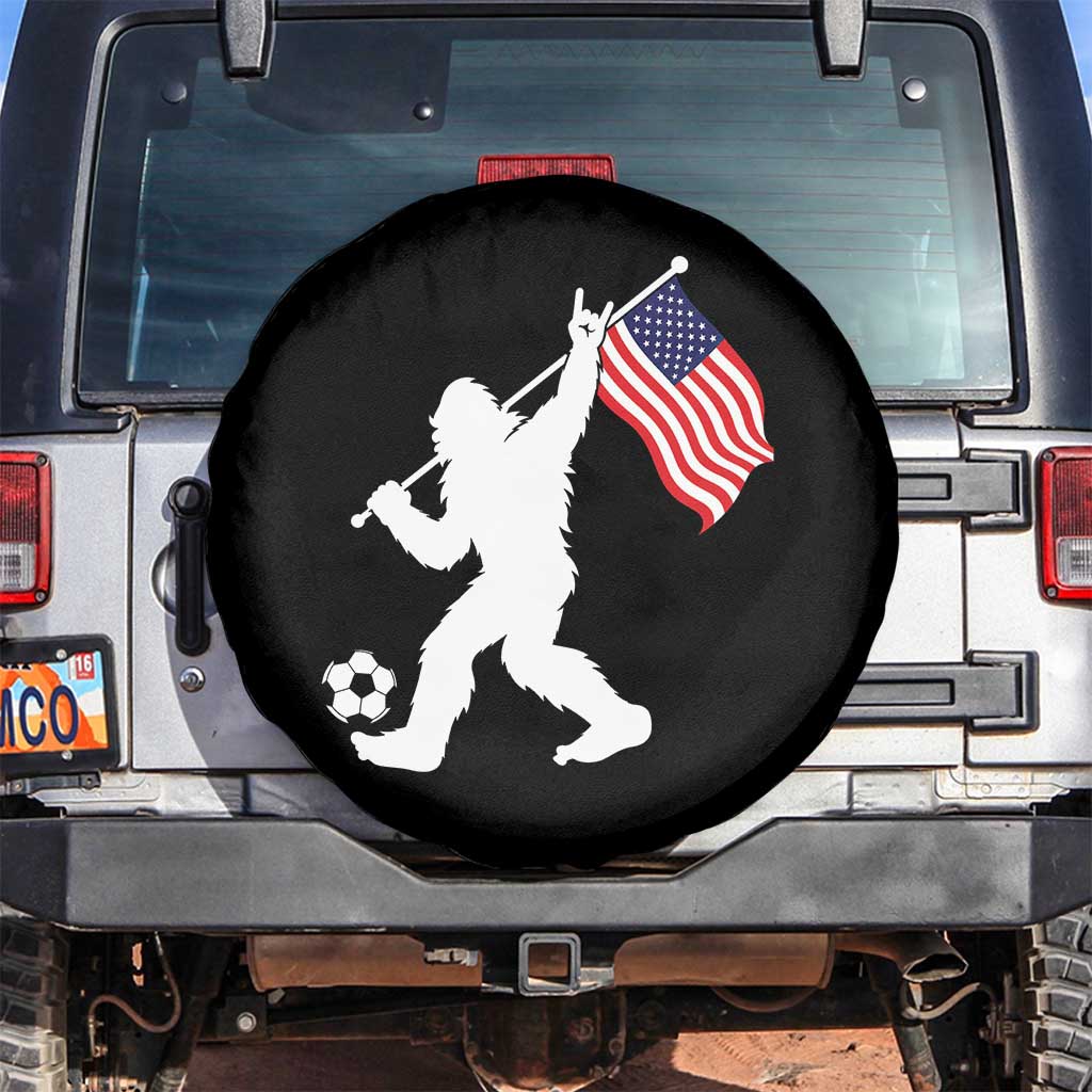 USA Soccer Bigfoot American Flag Fan Spare Tire Cover TS14 No hole Black Print Your Wear