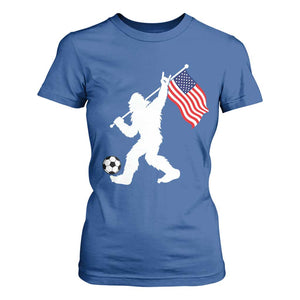 USA Soccer Bigfoot American Flag Fan T Shirt For Women