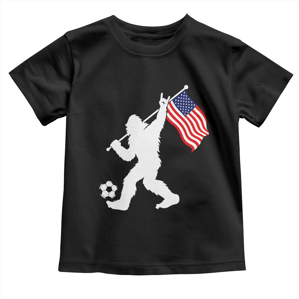 USA Soccer Bigfoot American Flag Fan Toddler T Shirt TS14 Black Print Your Wear