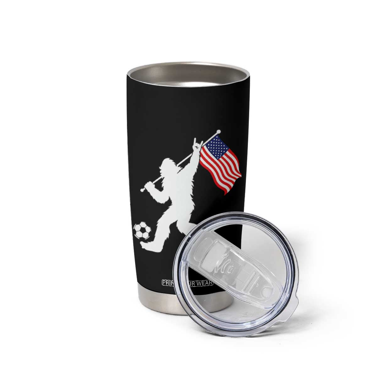 USA Soccer Bigfoot American Flag Fan Tumbler Cup TS14 Print Your Wear