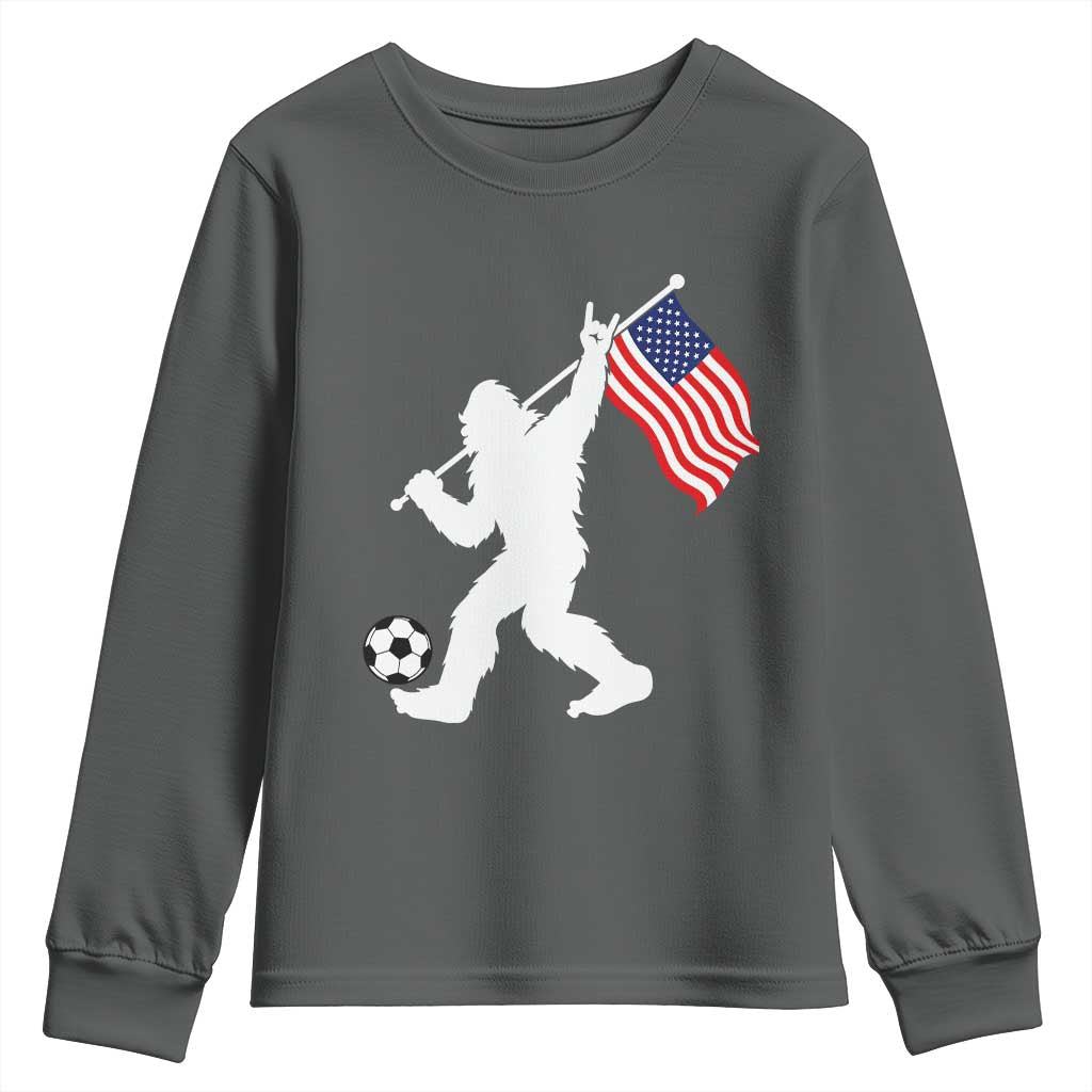 USA Soccer Bigfoot American Flag Fan Youth Sweatshirt