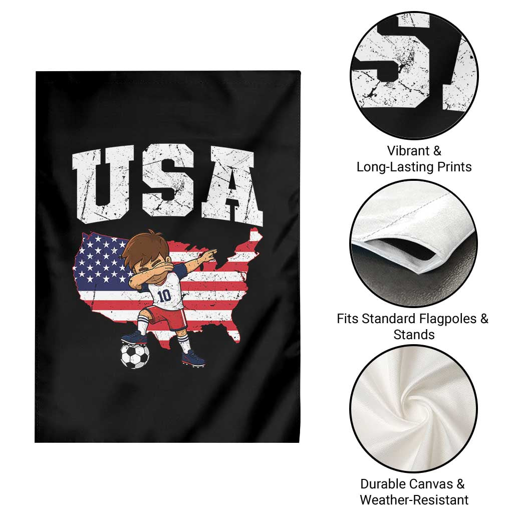 USA Soccer Dabbing Boy American Flag Fan Garden Flag TS14 Print Your Wear