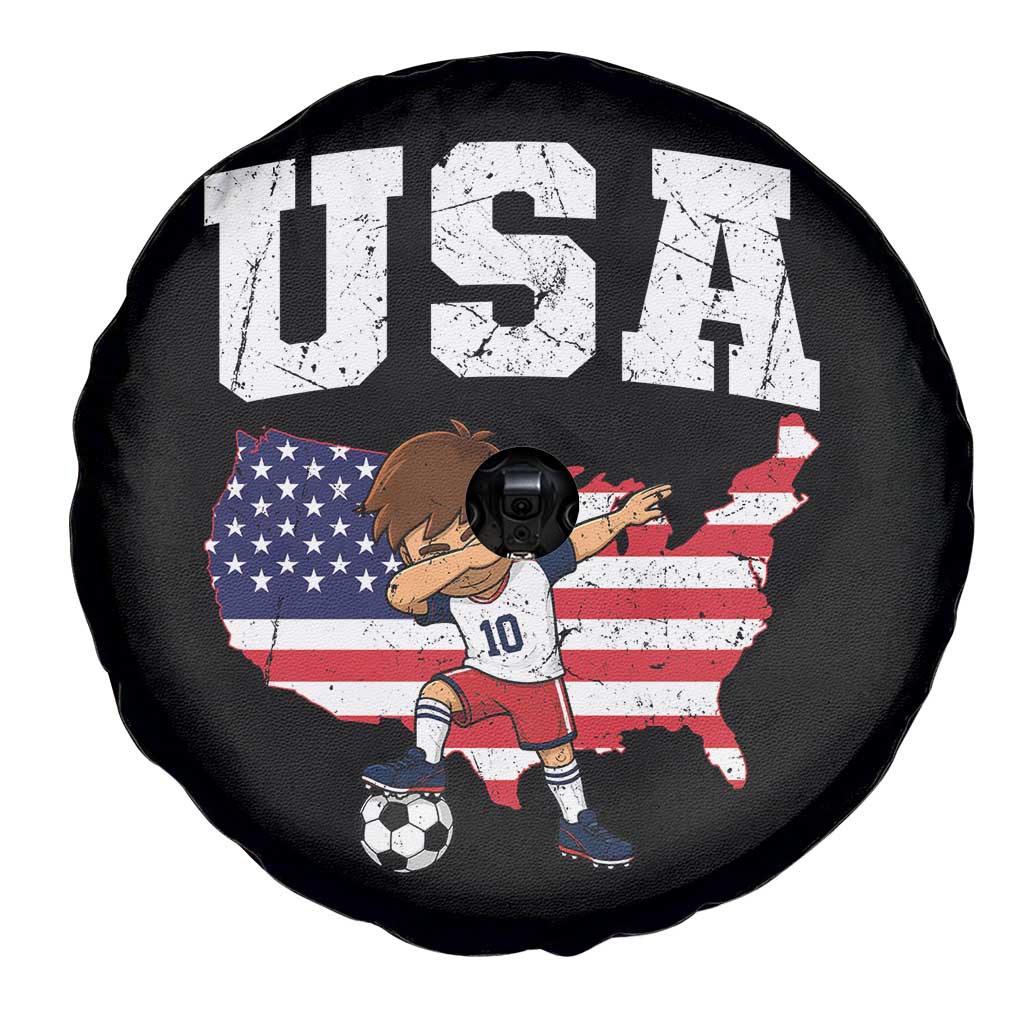 USA Soccer Dabbing Boy American Flag Fan Spare Tire Cover TS14 Print Your Wear