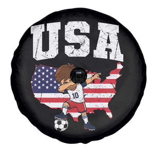 USA Soccer Dabbing Boy American Flag Fan Spare Tire Cover TS14 Print Your Wear