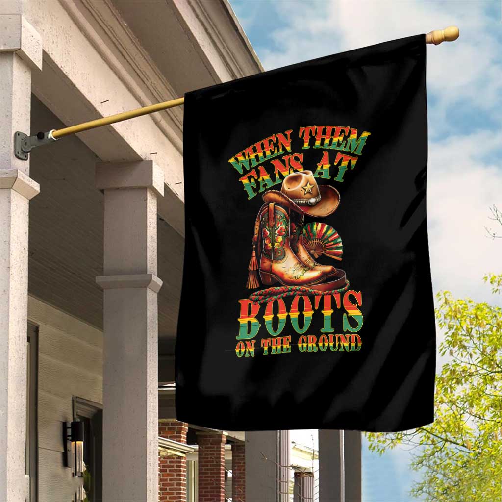 Black Cowgirl Garden Flag When Them Fans At Boots On The Ground TS14 Print Your Wear