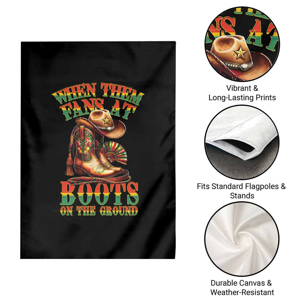 Black Cowgirl Garden Flag When Them Fans At Boots On The Ground TS14 Print Your Wear