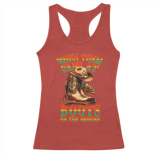 Black Cowgirl Racerback Tank Top When Them Fans At Boots On The Ground TS14 Red Print Your Wear