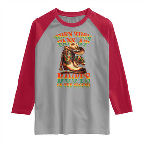 Black Cowgirl Raglan Shirt When Them Fans At Boots On The Ground TS14 Sport Gray Red Print Your Wear
