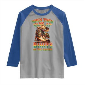 Black Cowgirl Raglan Shirt When Them Fans At Boots On The Ground TS14 Sport Gray Royal Print Your Wear