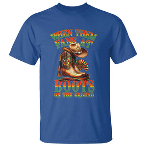 Black Cowgirl T Shirt When Them Fans At Boots On The Ground TS14 Royal Blue Print Your Wear