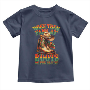 Black Cowgirl Toddler T Shirt When Them Fans At Boots On The Ground TS14 Navy Print Your Wear