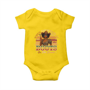 Black Cowgirl Rodeo Baby Onesie Where Them Fans At Boots On Da Ground TS14 Daisy Print Your Wear