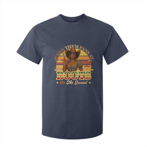 Black Cowgirl Rodeo T Shirt For Kid Where Them Fans At Boots On Da Ground - Print Your Wear