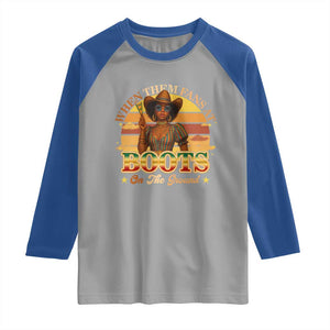 Black Cowgirl Rodeo Raglan Shirt Where Them Fans At Boots On Da Ground TS14 Sport Gray Royal Print Your Wear