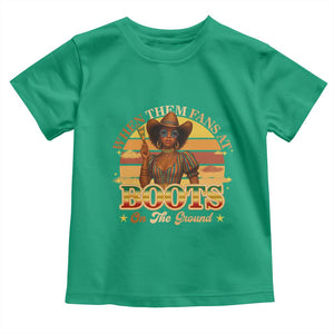 Black Cowgirl Rodeo Toddler T Shirt Where Them Fans At Boots On Da Ground TS14 Irish Green Print Your Wear
