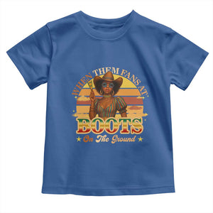 Black Cowgirl Rodeo Toddler T Shirt Where Them Fans At Boots On Da Ground TS14 Royal Blue Print Your Wear