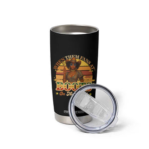 Black Cowgirl Rodeo Tumbler Cup Where Them Fans At Boots On Da Ground TS14 Print Your Wear