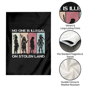 No One is Illegal on Stolen Land Garden Flag Native American Indigenous TS14 Print Your Wear