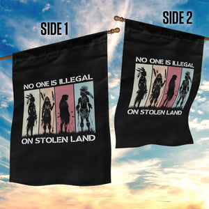 No One is Illegal on Stolen Land Garden Flag Native American Indigenous TS14 Print Your Wear