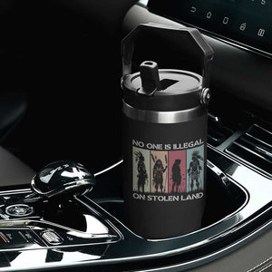 No One is Illegal on Stolen Land Flip Straw Tumbler Native American Indigenous TS14 Print Your Wear