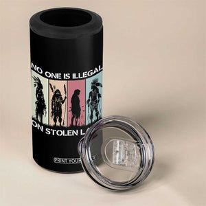 No One is Illegal on Stolen Land 4 in 1 Can Cooler Tumbler Native American Indigenous TS14 Print Your Wear