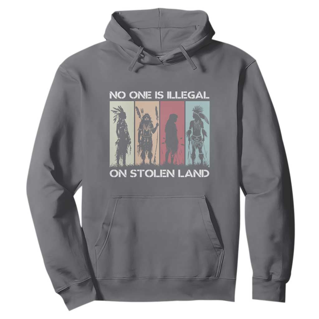 No One is Illegal on Stolen Land Hoodie Native American Indigenous TS14 Charcoal Print Your Wear