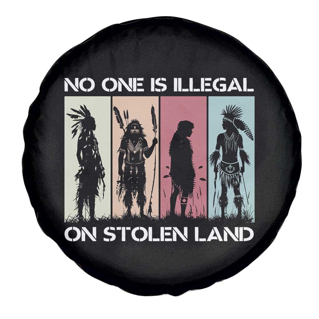 No One is Illegal on Stolen Land Spare Tire Cover Native American Indigenous TS14 Print Your Wear