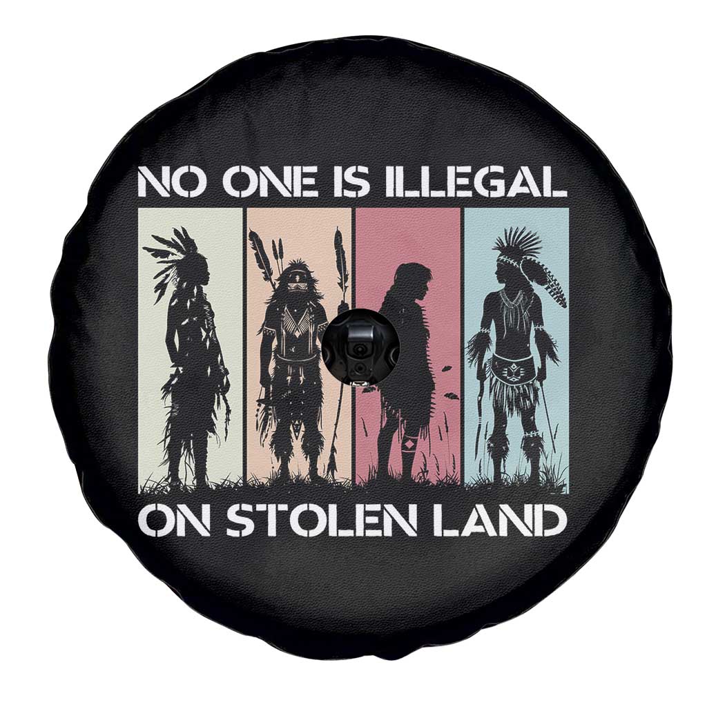 No One is Illegal on Stolen Land Spare Tire Cover Native American Indigenous TS14 Print Your Wear