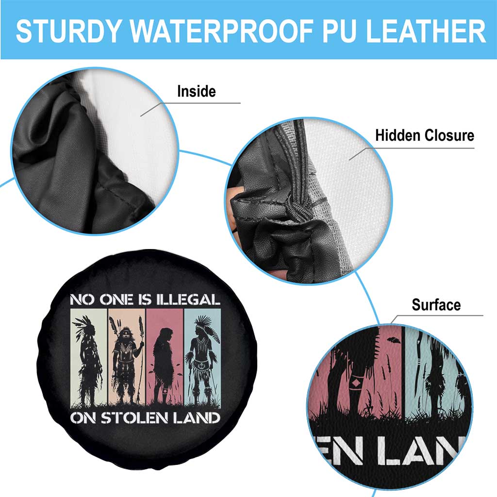 No One is Illegal on Stolen Land Spare Tire Cover Native American Indigenous TS14 Print Your Wear