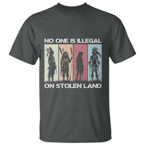No One is Illegal on Stolen Land T Shirt Native American Indigenous TS14 Dark Heather Print Your Wear