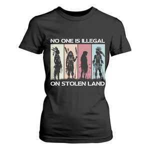 No One is Illegal on Stolen Land T Shirt For Women Native American Indigenous - Print Your Wear