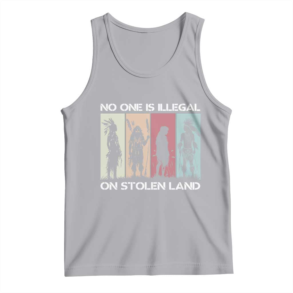 No One is Illegal on Stolen Land Tank Top Native American Indigenous TS14 Athletic Heather Print Your Wear
