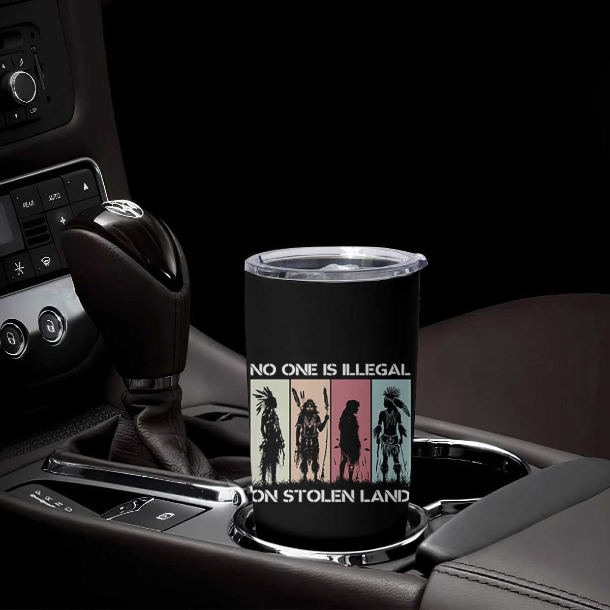 No One is Illegal on Stolen Land Tumbler Cup Native American Indigenous TS14 Print Your Wear