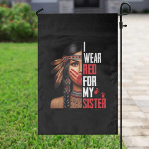 Native American Stop MMIW Garden Flag I Wear Red For My Sister TS14 Print Your Wear