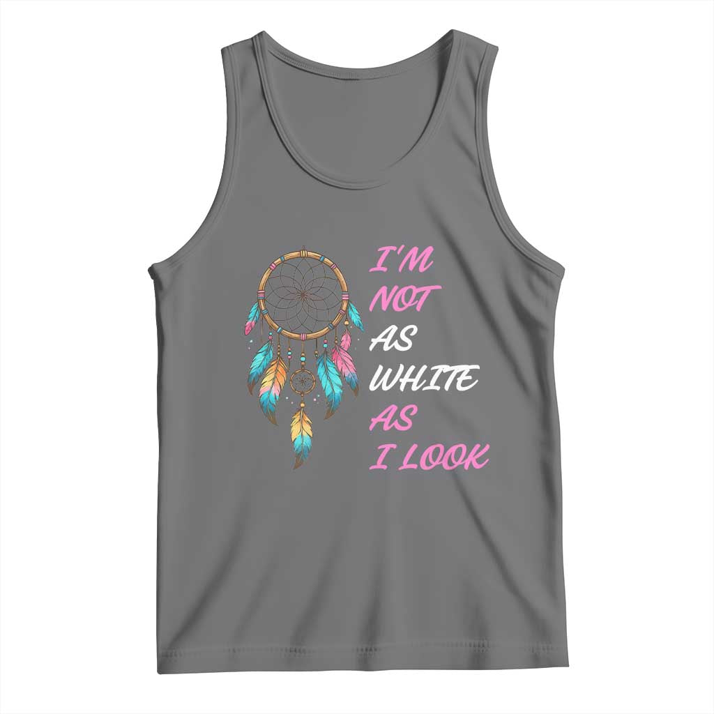 Native American Heritage Tank Top I Am Not As White As I Look TS14 Black Heather Print Your Wear