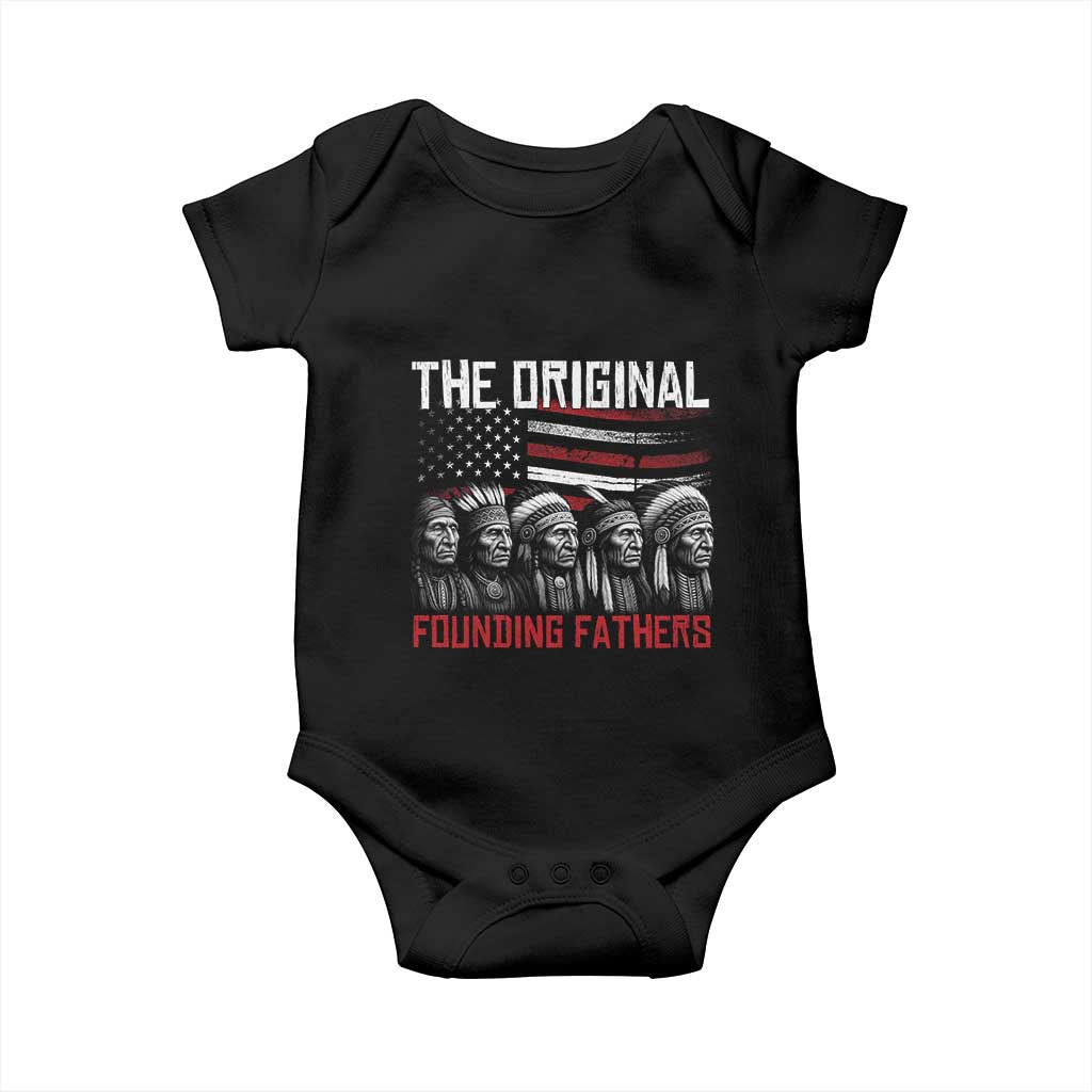 Native American Tribe Baby Onesie The Original Founding Fathers TS14 Black Print Your Wear