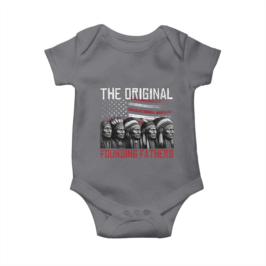 Native American Tribe Baby Onesie The Original Founding Fathers TS14 Charcoal Print Your Wear