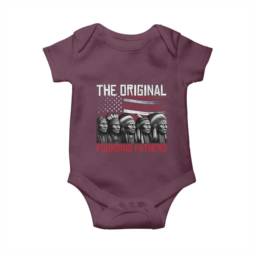 Native American Tribe Baby Onesie The Original Founding Fathers TS14 Maroon Print Your Wear