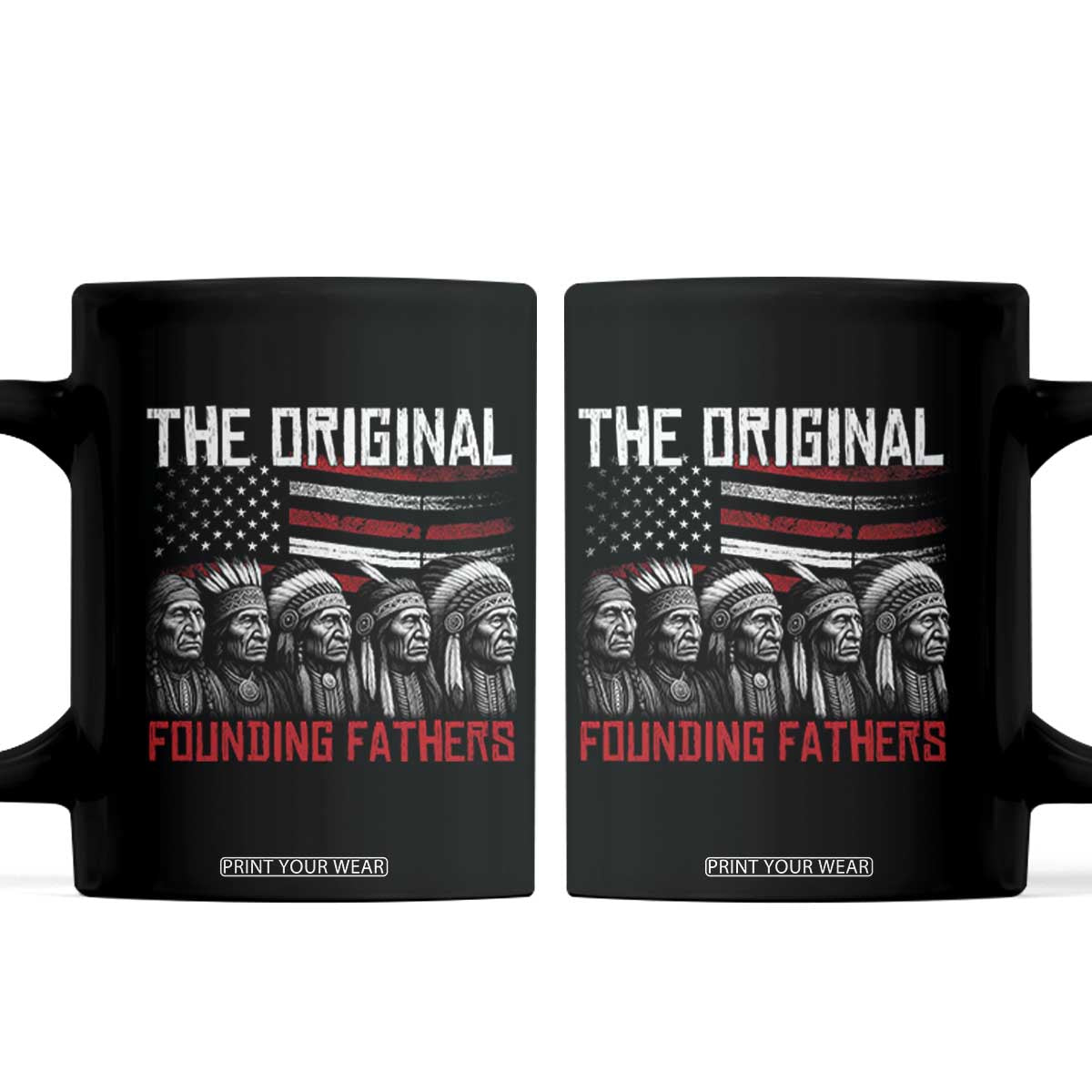 Native American Tribe Coffee Mug The Original Founding Fathers TS14 Black Print Your Wear