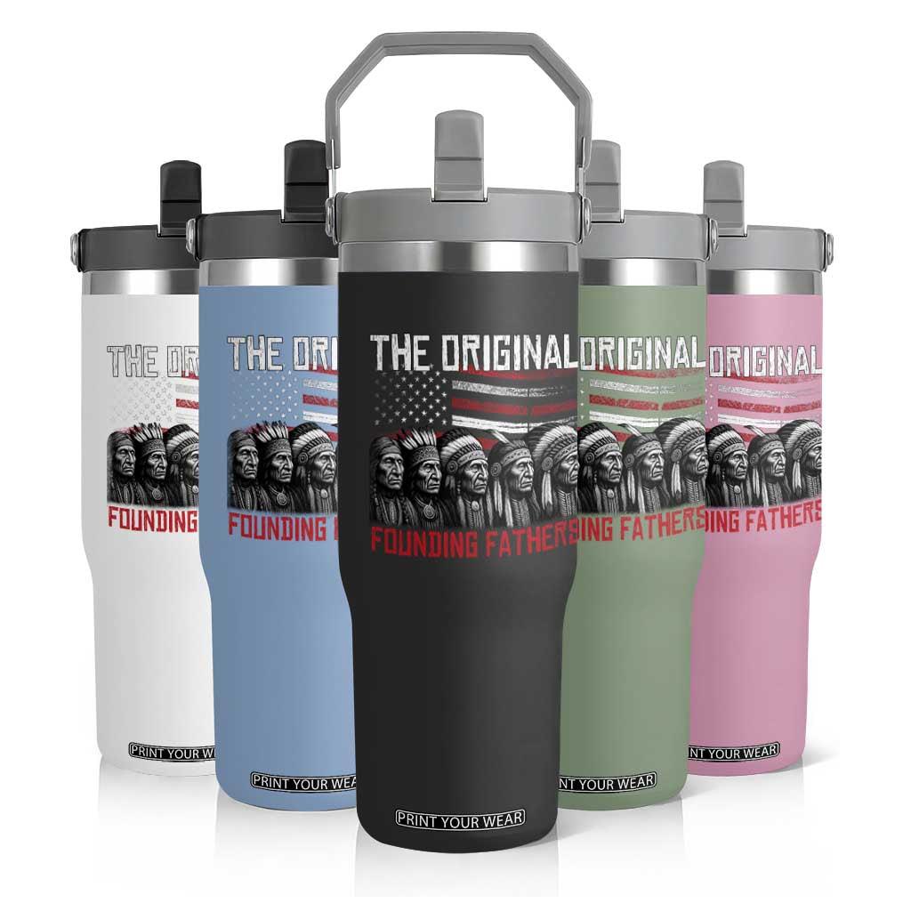 Native American Tribe Flip Straw Tumbler The Original Founding Fathers TS14 Print Your Wear