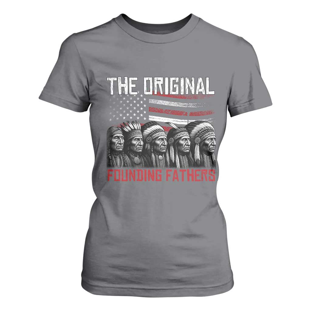 Native American Tribe T Shirt For Women The Original Founding Fathers TS14 Charcoal Print Your Wear