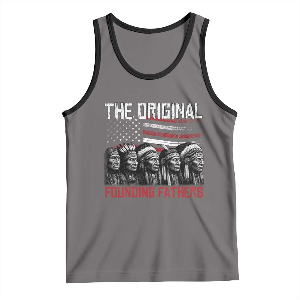 Native American Tribe Tank Top The Original Founding Fathers TS14 Deep Heather Black Print Your Wear