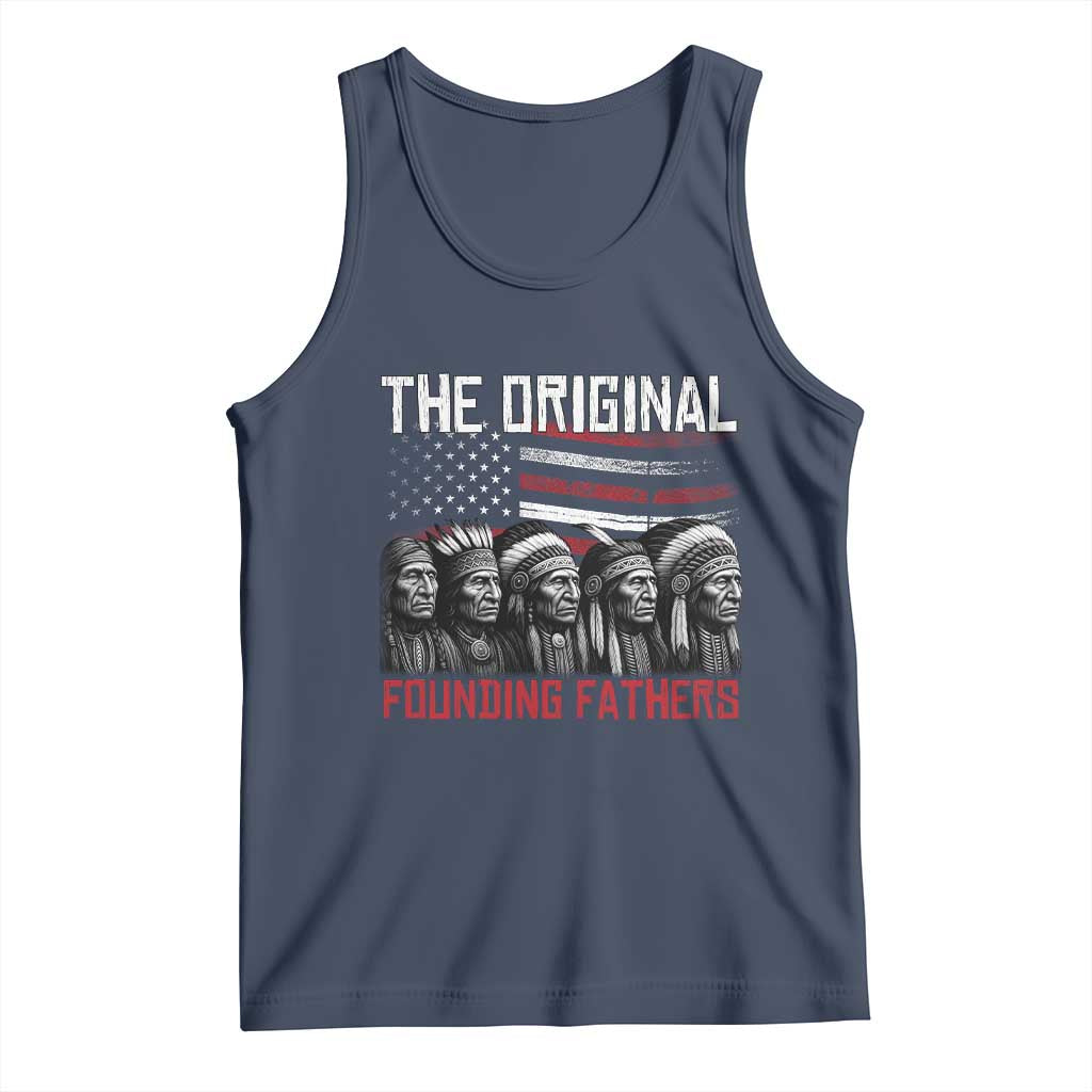 Native American Tribe Tank Top The Original Founding Fathers TS14 Navy Print Your Wear