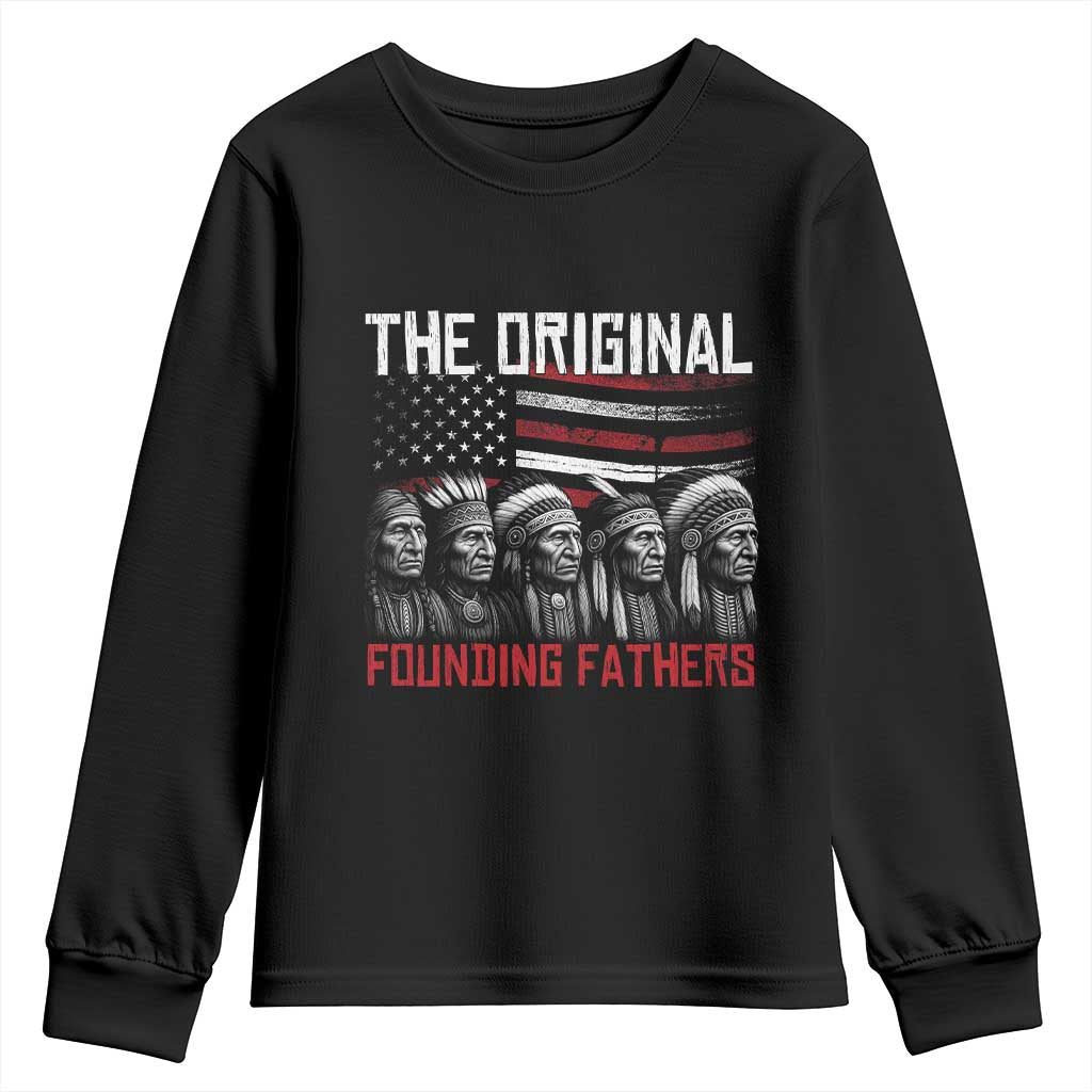 Native American Tribe Youth Sweatshirt The Original Founding Fathers TS14 Black Print Your Wear