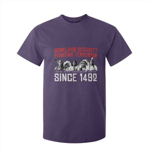 Native American T Shirt For Kid Homeland Security Fighting Terrorism Since 1492 TS14 Purple Print Your Wear