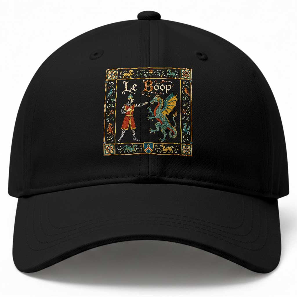 Le Boop Medieval Knight Dragon Fantasy Book Lover Humor Baseball Cap